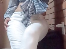 A collection featuring rubber outfits, penises, and abundant semen in a CFNM scenario