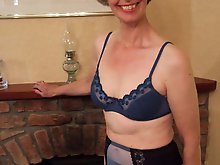 English granny gets naked