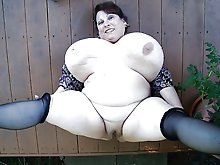 Nasty older prostitute is getting pleasure on picture