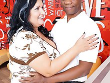 Big mature woman goes interracial with her black lover
